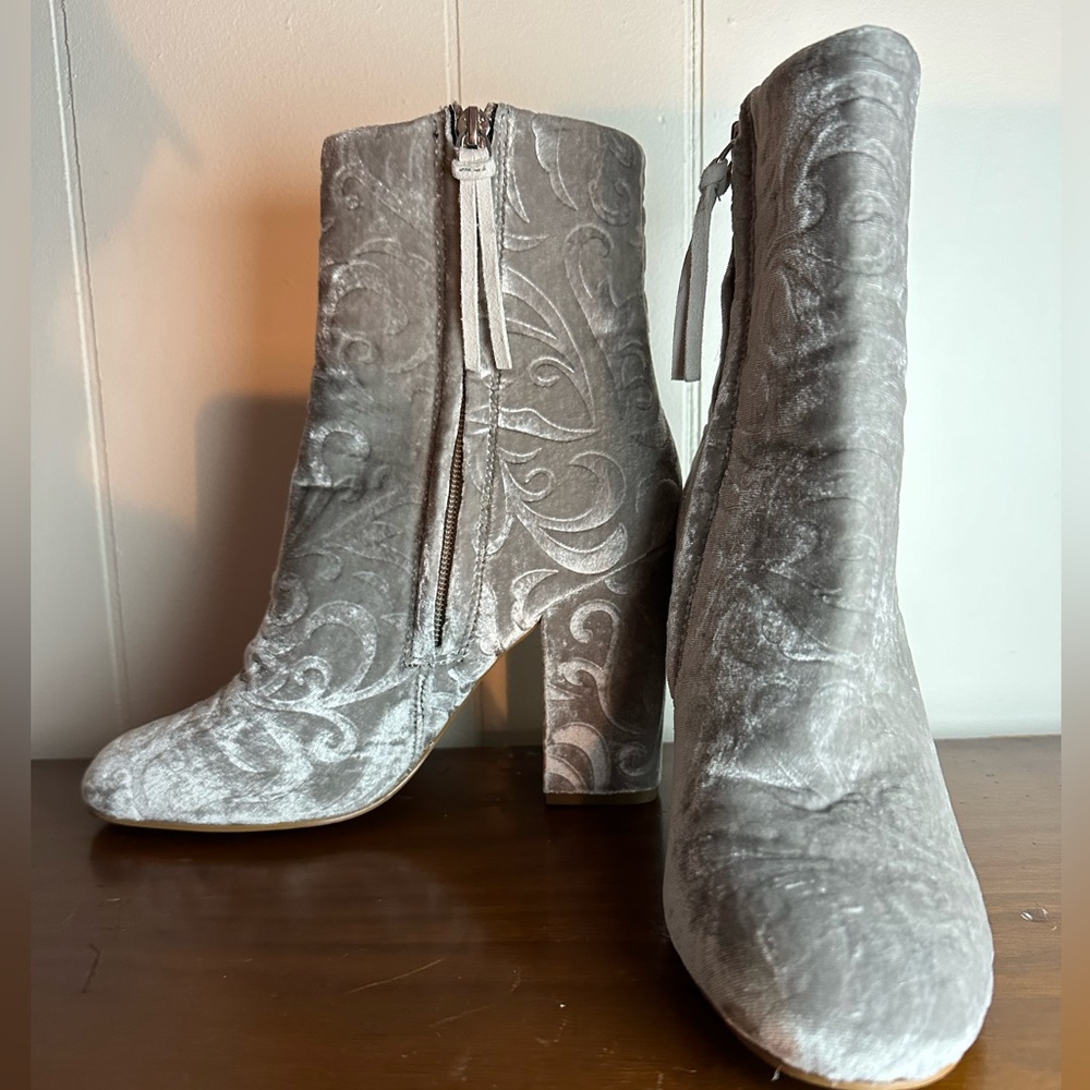 Velvet Embossed Rebecca Minkoff Bryce Ankle Bootie